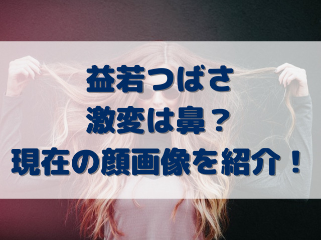 益若つばさ激変は鼻？現在の顔画像を紹介！